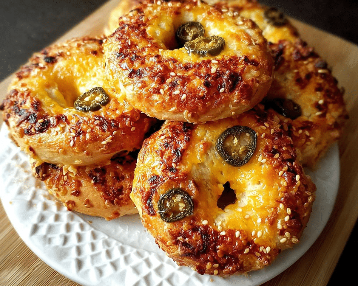 Gluten-Free Spicy Jalapeño Cheddar Bagels For Spring