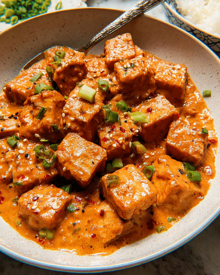 Gluten-Free Spicy Tofu with Creamy Coconut Sauce
