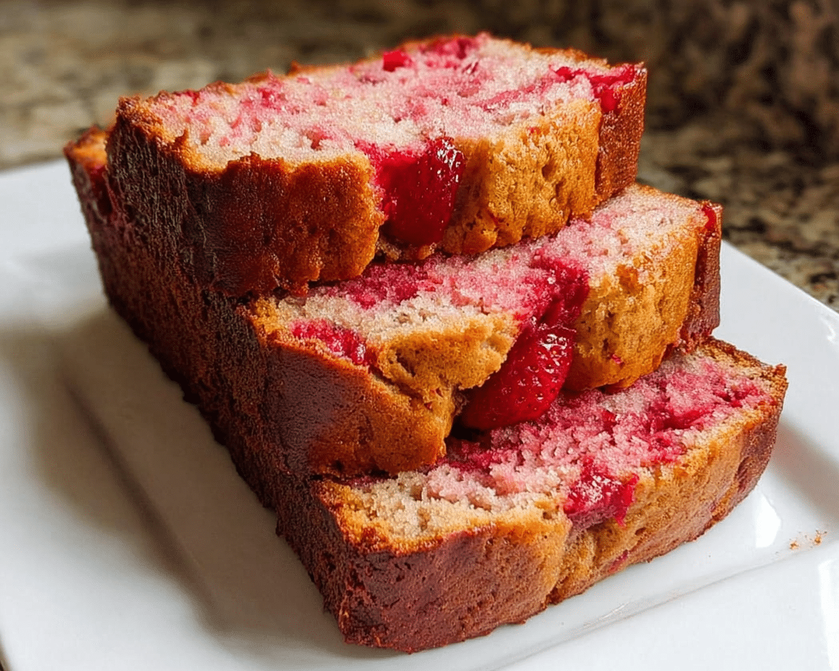 Gluten-Free Strawberry Banana Bread For Spring
