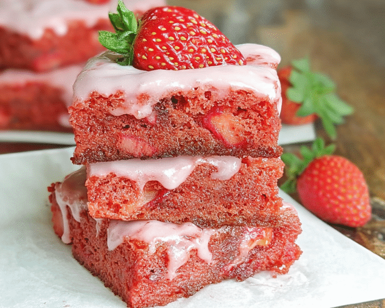 Gluten-Free Strawberry Brownies For Spring Desserts