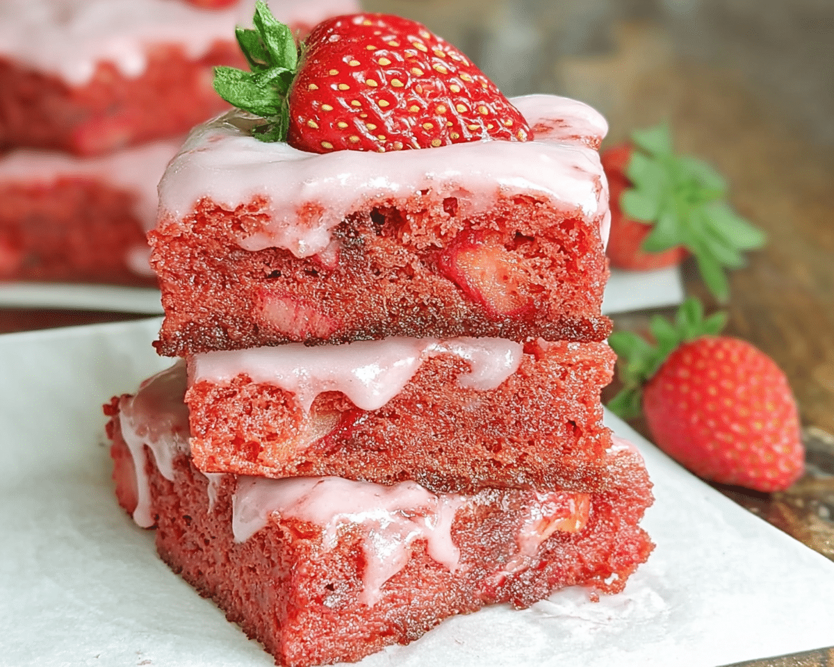 Gluten-Free Strawberry Brownies For Spring Desserts