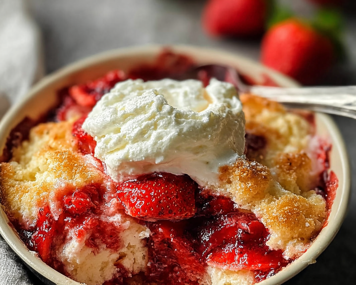 Gluten-Free Strawberry Cheesecake Dump Cake