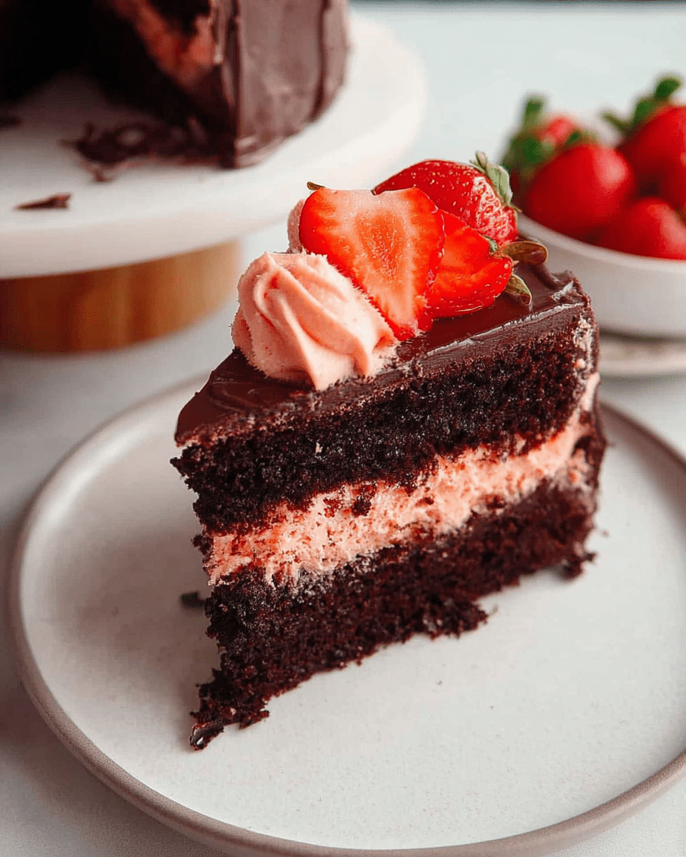 Gluten-Free Strawberry Chocolate Shell Cake