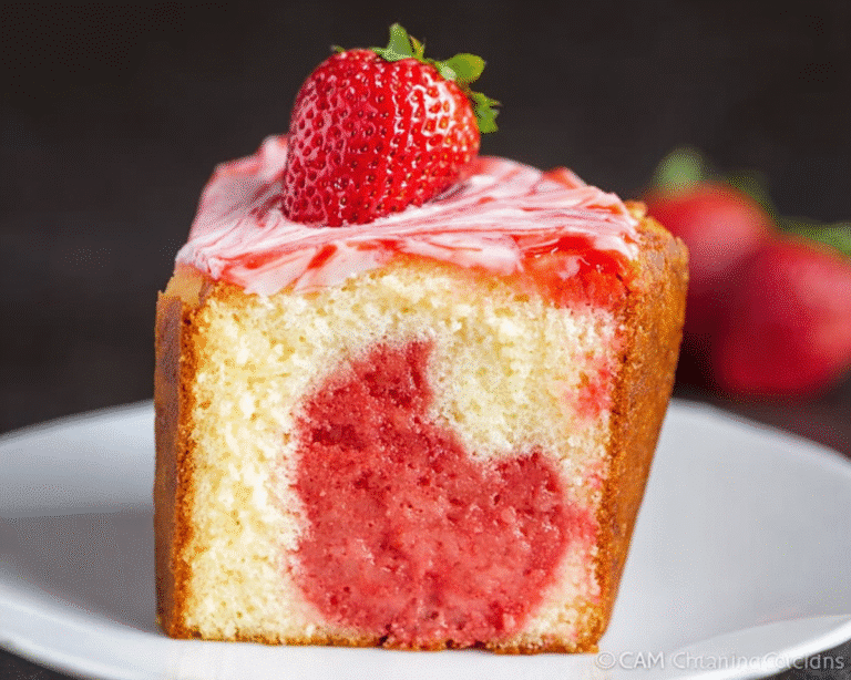 Gluten-Free Strawberry Cream Cheese Pound Cake For Spring