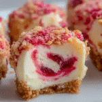 Gluten-Free Strawberry Crunch Cheesecake Bites For Spring Desserts
