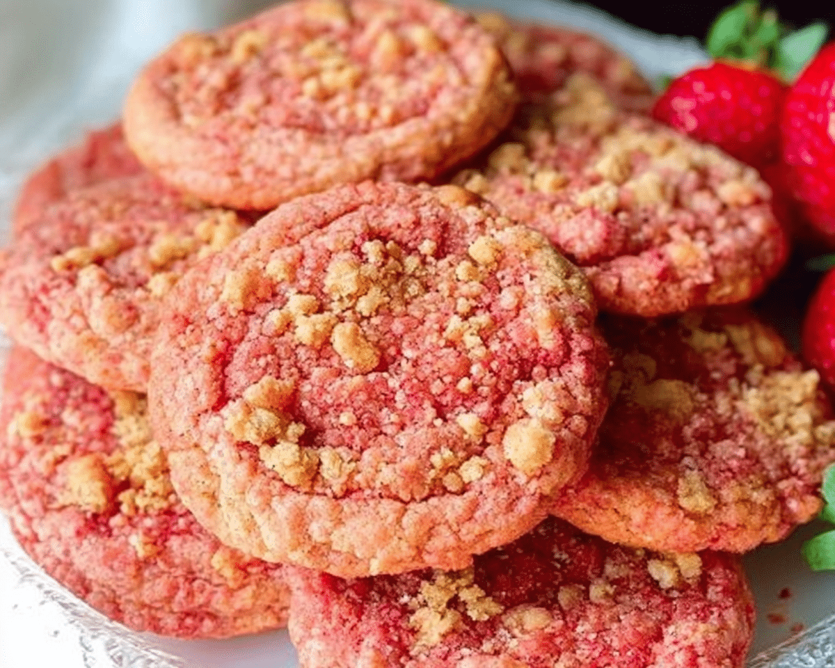 Gluten-Free Strawberry Crunch Cookies For Spring Desserts