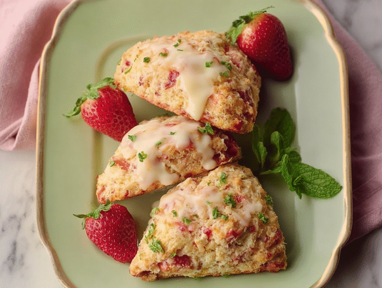 Gluten-Free Strawberry Mint Scones