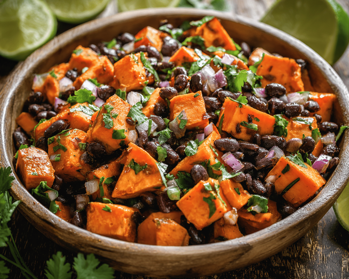 Gluten-Free Sweet Potato and Black Bean Salad For Spring