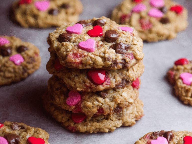 Gluten-Free Valentine’s Day Oatmeal Cookies