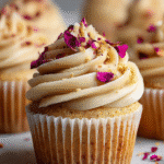 Gluten-Free Vegan Cardamom Rose Cupcakes