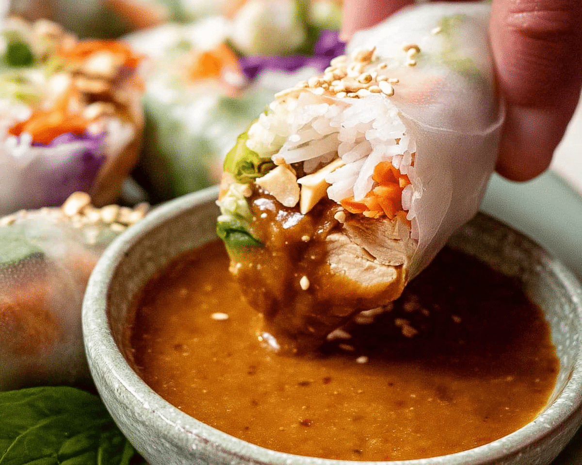 Gluten-Free Vietnamese Summer Rolls with Chicken For Spring Dinner