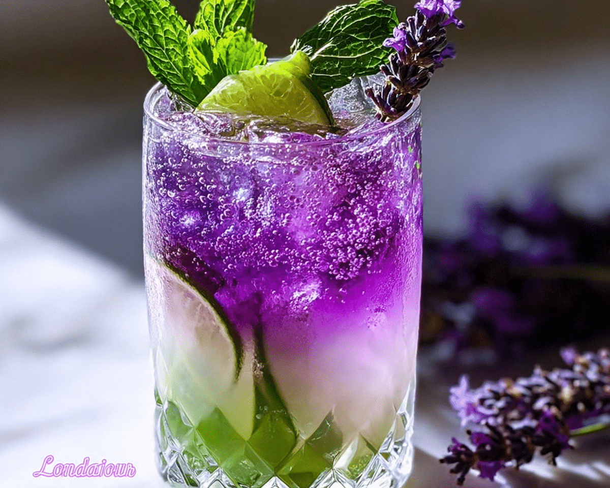 Gluten-Free Virgin Lavender Mojito For Spring Desserts