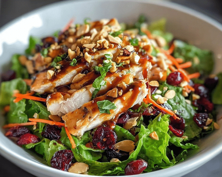 Gluten-Free Zesty Asian Chicken Cranberry Salad