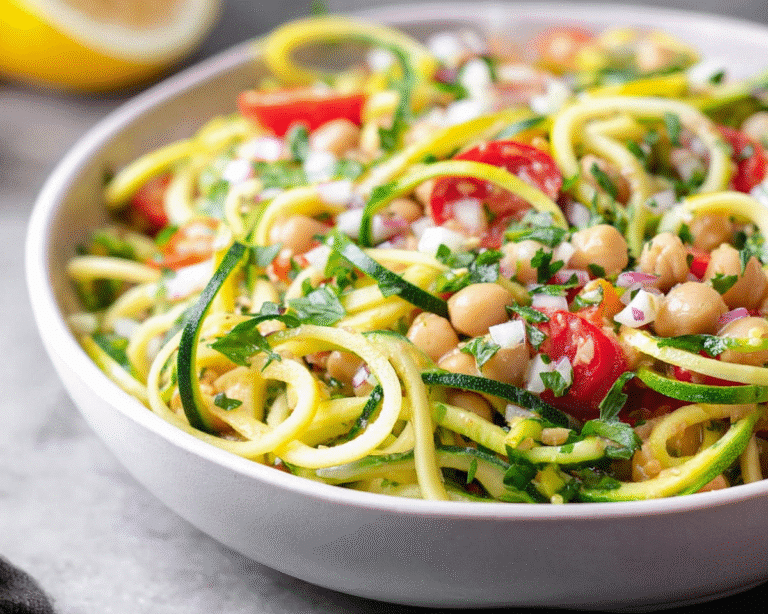 Gluten-Free Zucchini Noodle Salad For Spring