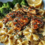 Gluten-Free Cowboy Butter Lemon Bowtie Chicken with Broccoli
