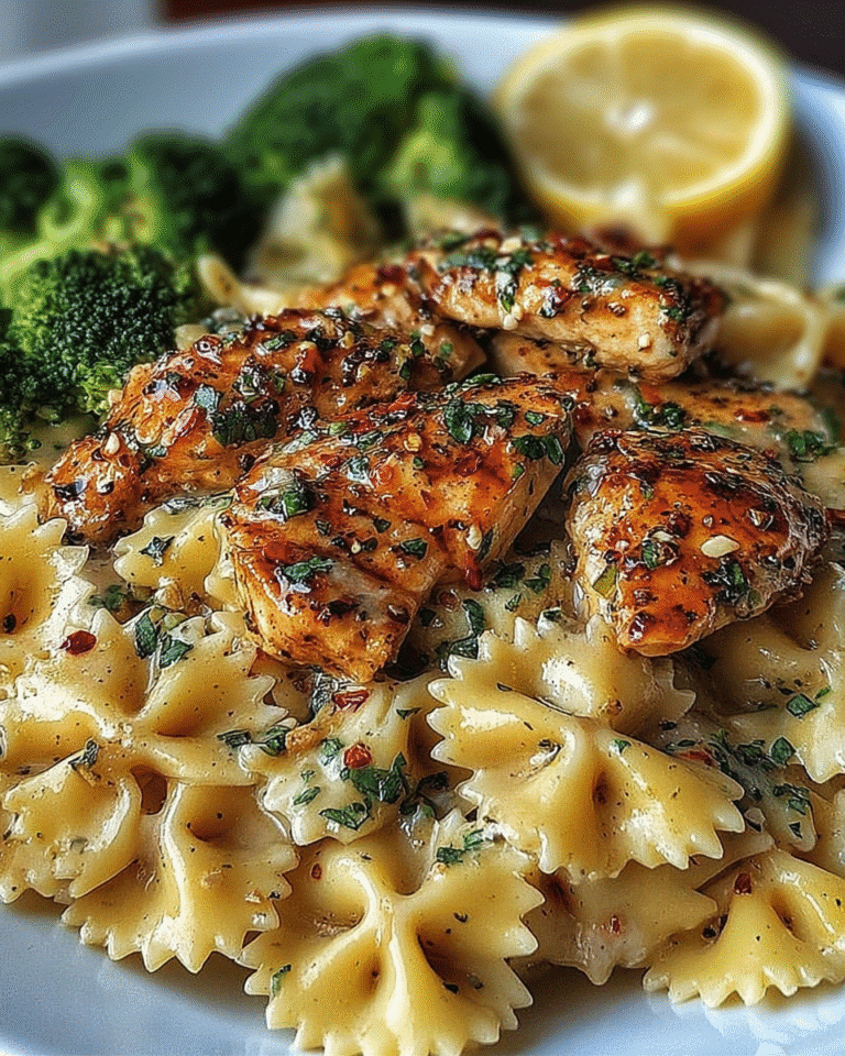 Gluten-Free Cowboy Butter Lemon Bowtie Chicken with Broccoli