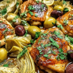 Gluten-Free Mediterranean Lemon Chicken with Artichokes & Olives