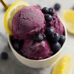 Gluten-Free No Churn Blueberry Lemon Sorbet