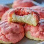 Gluten-Free Pink Strawberry Cheesecake Cookies