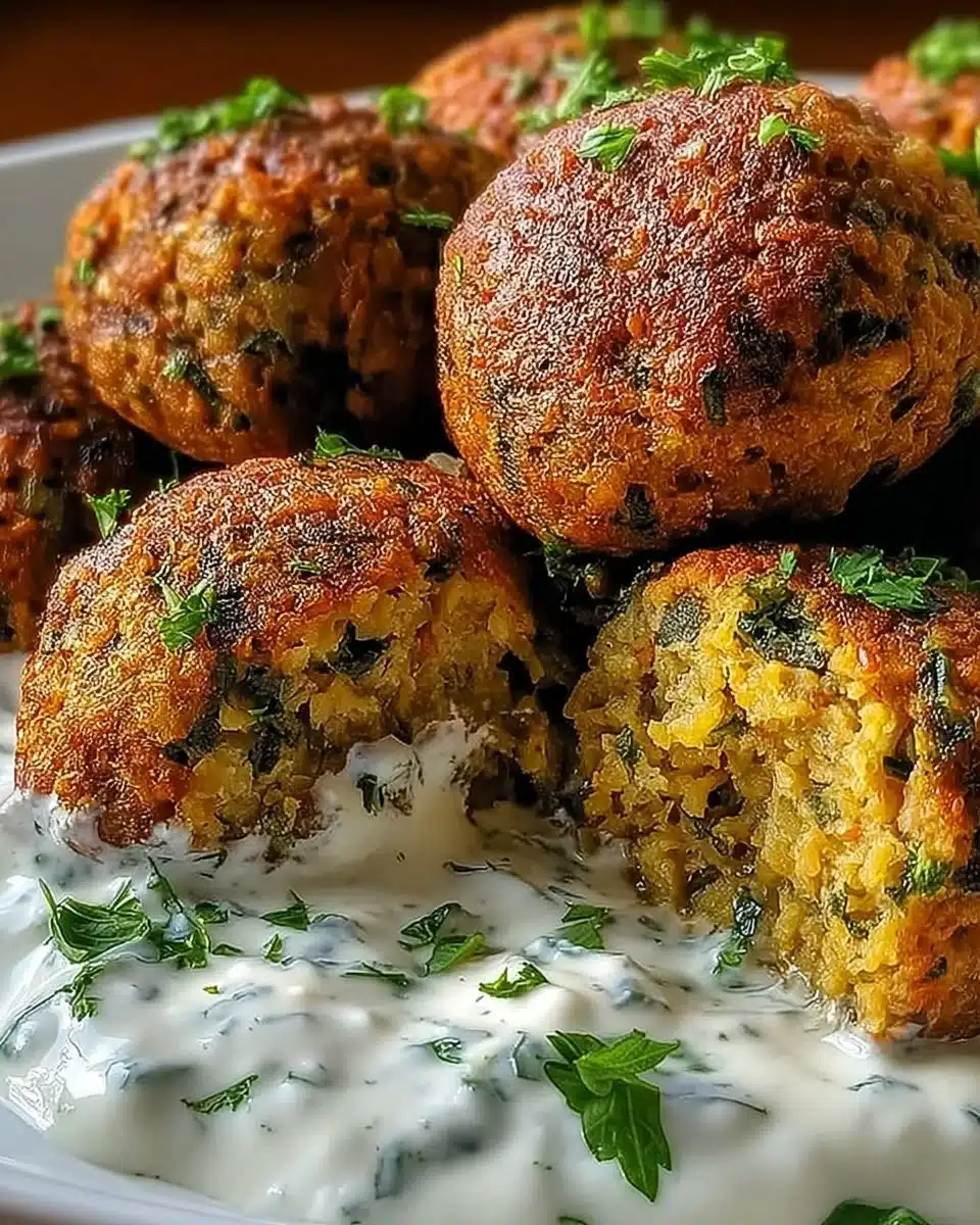 Baked Greek Lentil Meatballs