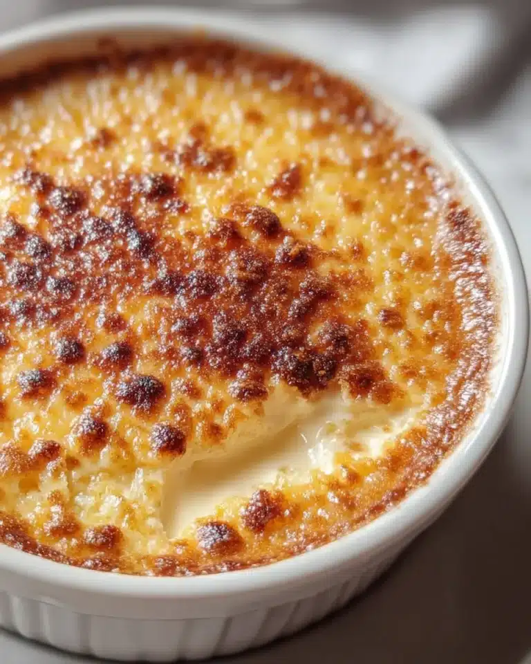 Delicious baked oatmeal custard served in a bowl, topped with fruits