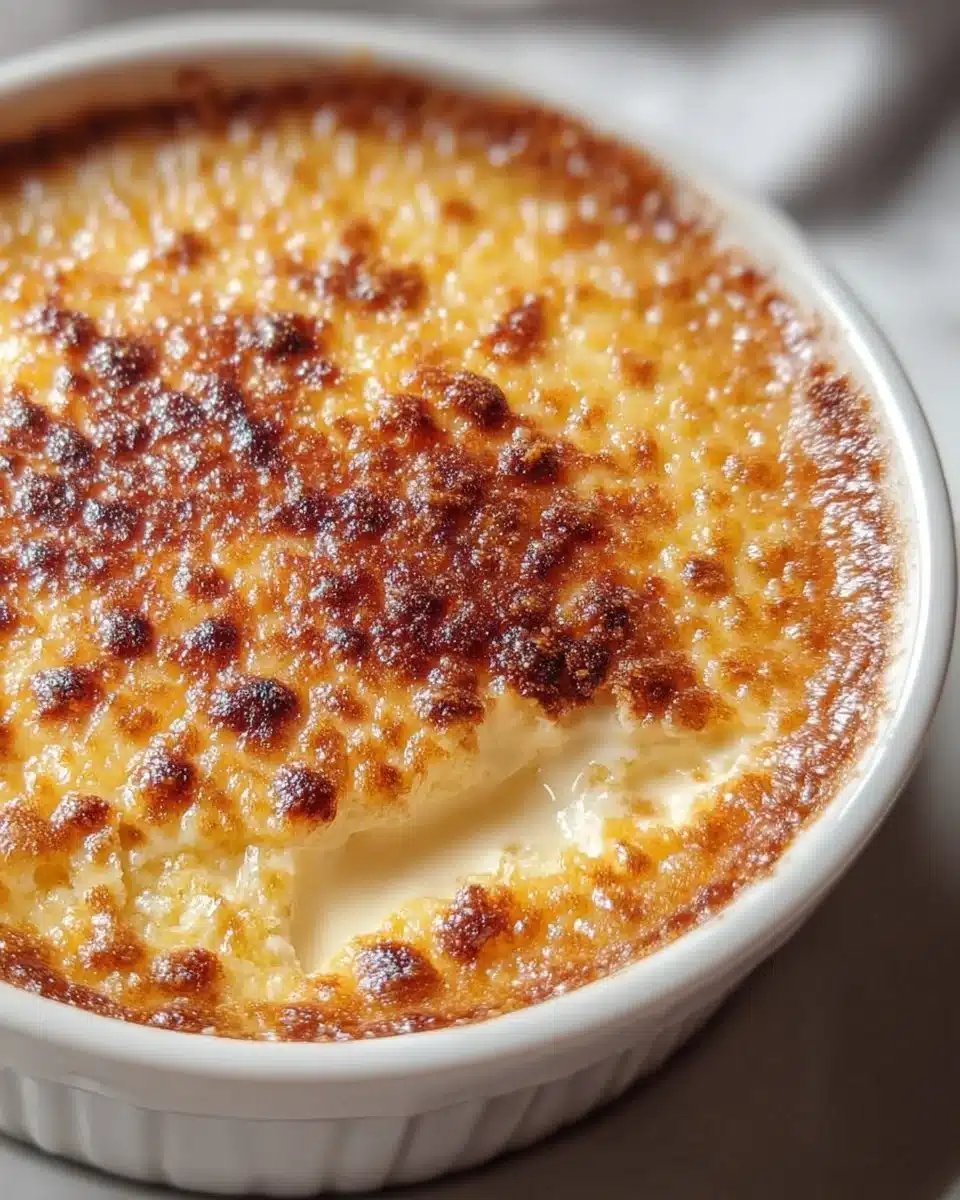 Delicious baked oatmeal custard served in a bowl, topped with fruits