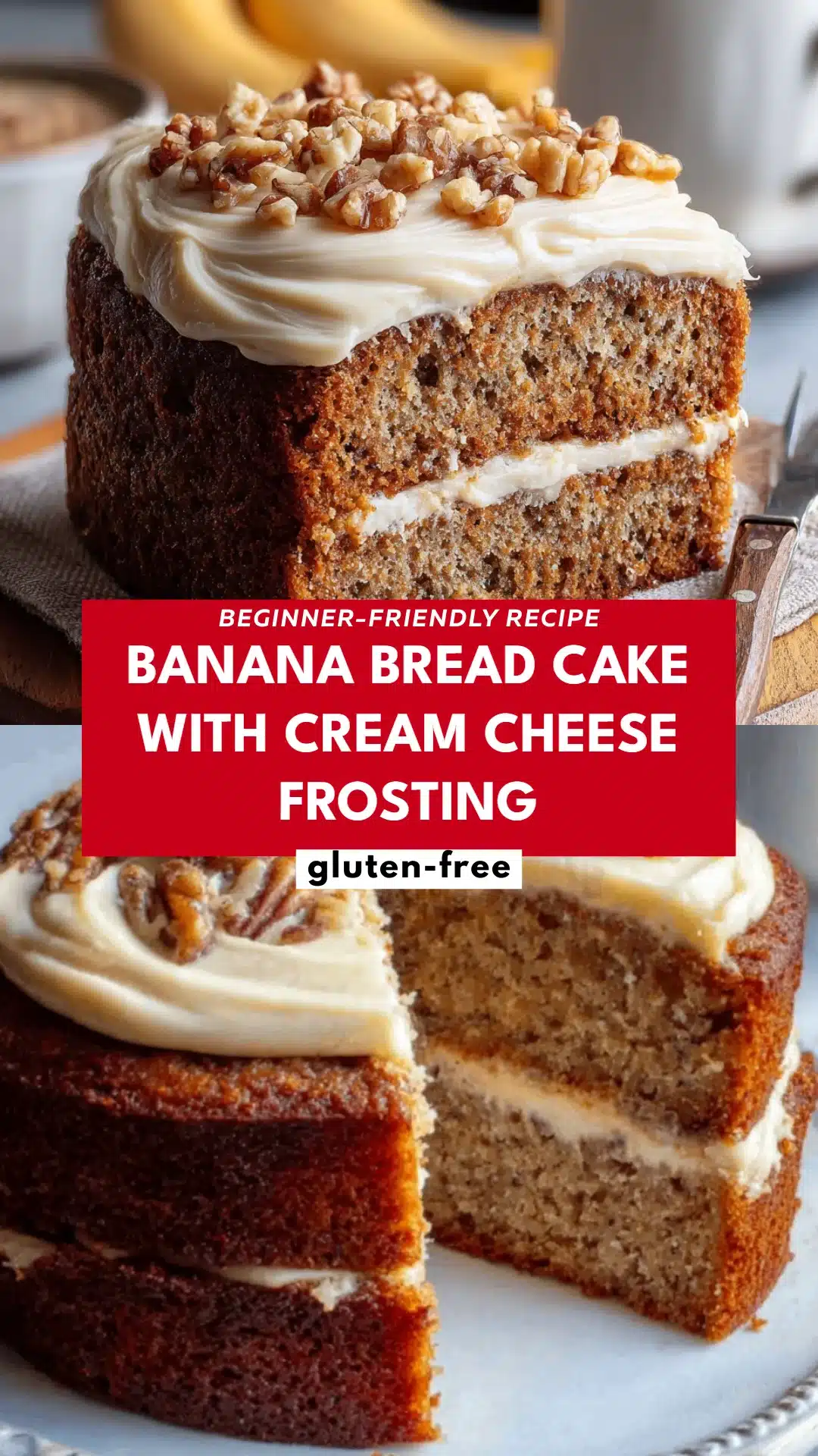 Banana Bread Cake with Cream Cheese Frosting