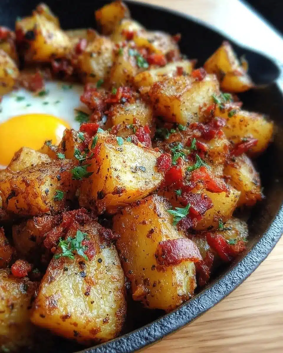 Crispy and tasty bangin' breakfast potatoes ready to serve.