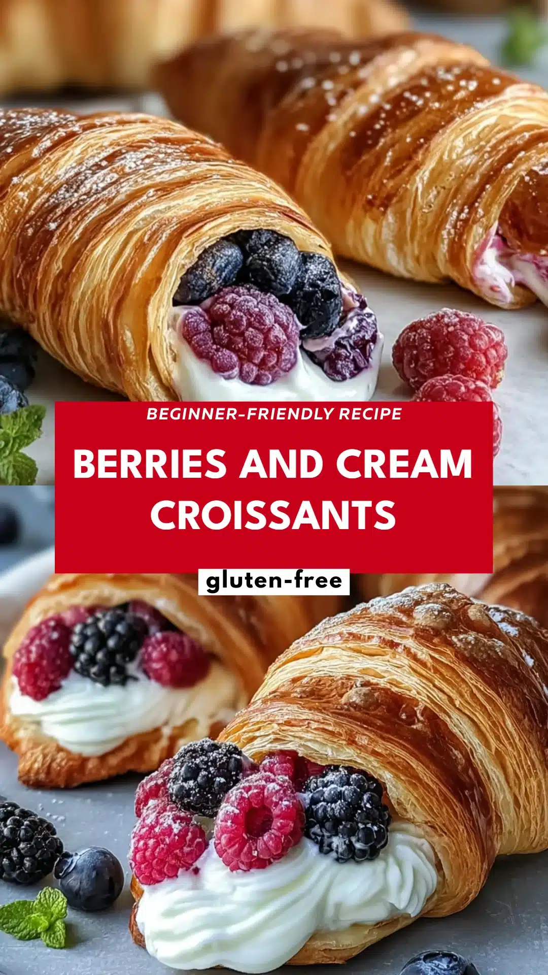 Berries and Cream Croissants