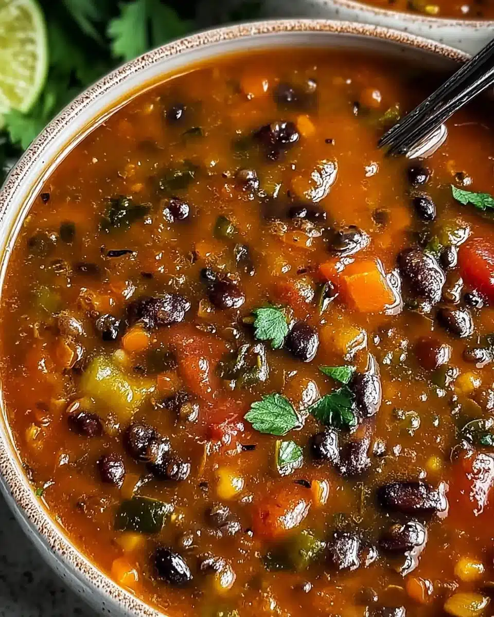 Protein-Packed Black Bean and Lentil Soup