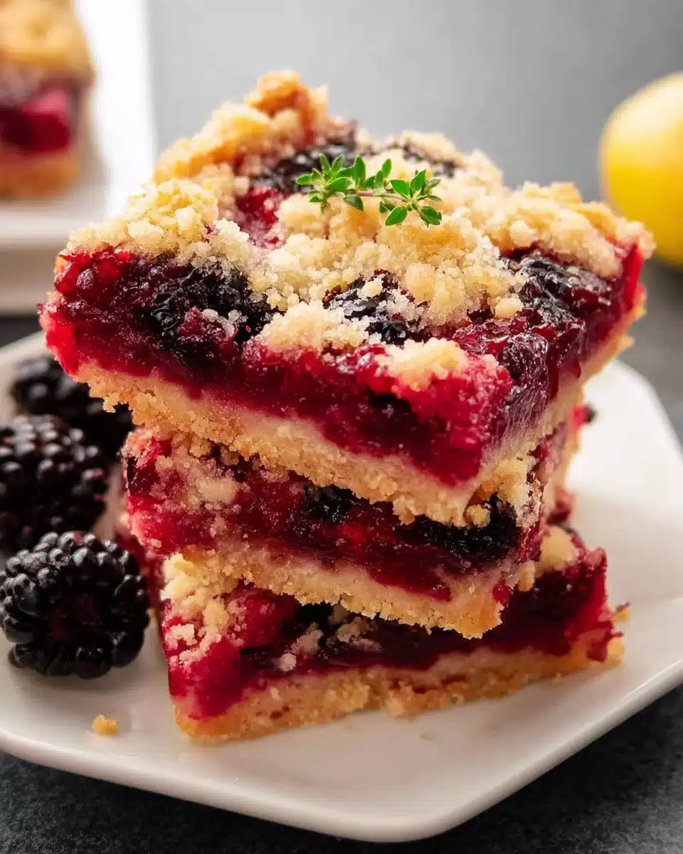 Blackberry Lemon Thyme Squares