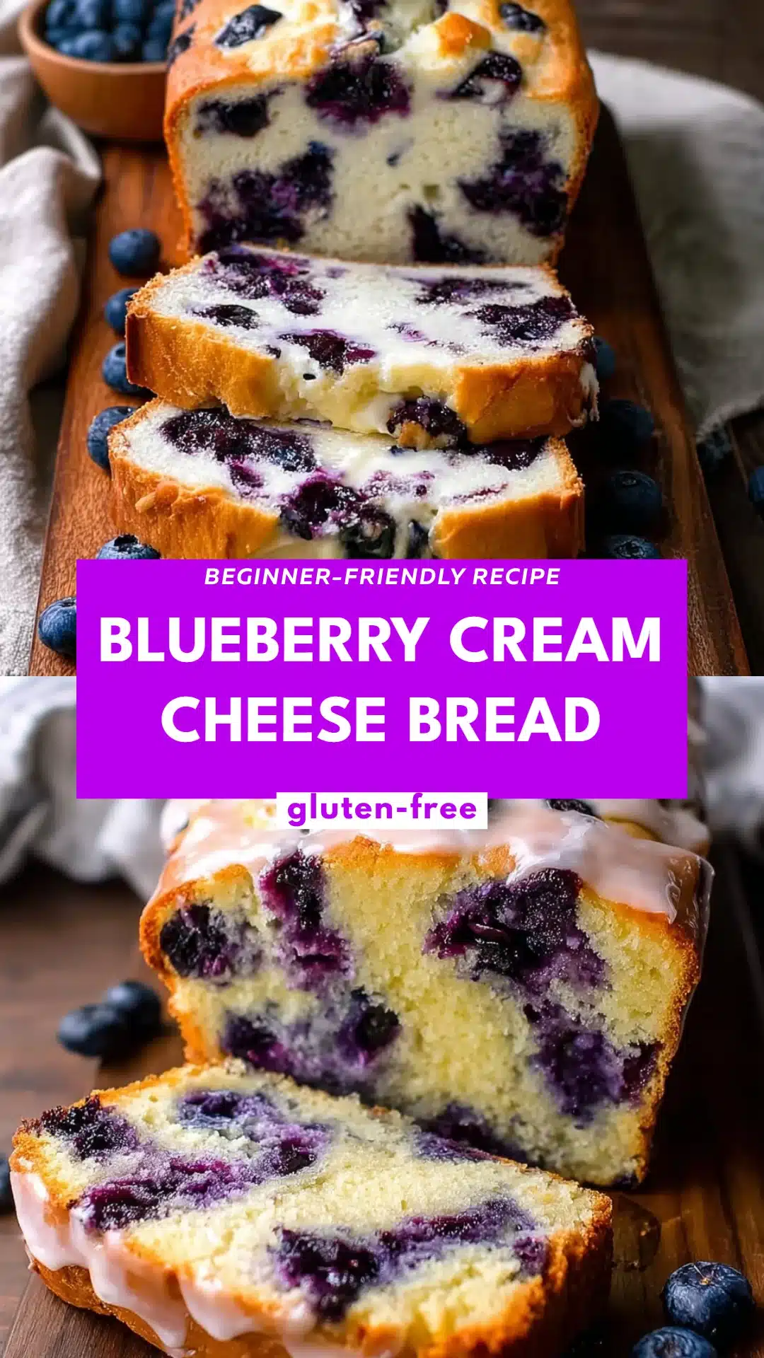 Blueberry Cream Cheese Bread