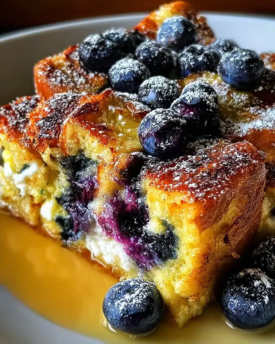 Blueberry Lemon French Toast Casserole