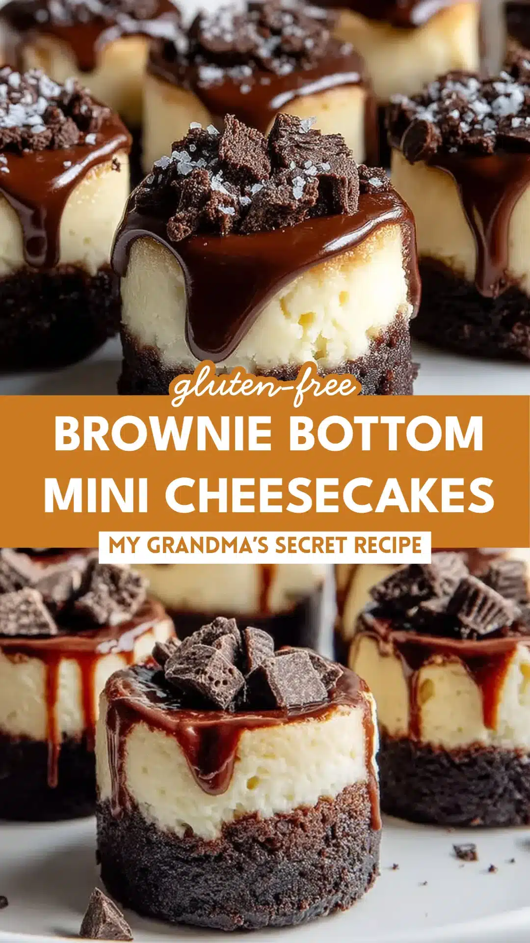 Brownie Bottom Mini Cheesecakes