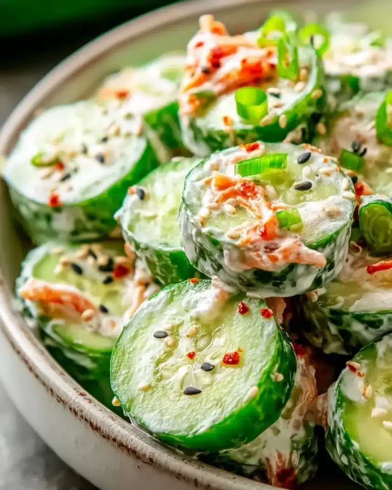 California Roll Cucumber Salad with sushi ingredients and vibrant colors