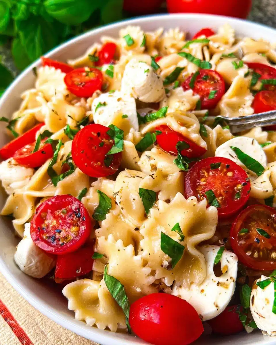 Colorful Caprese Pasta Salad