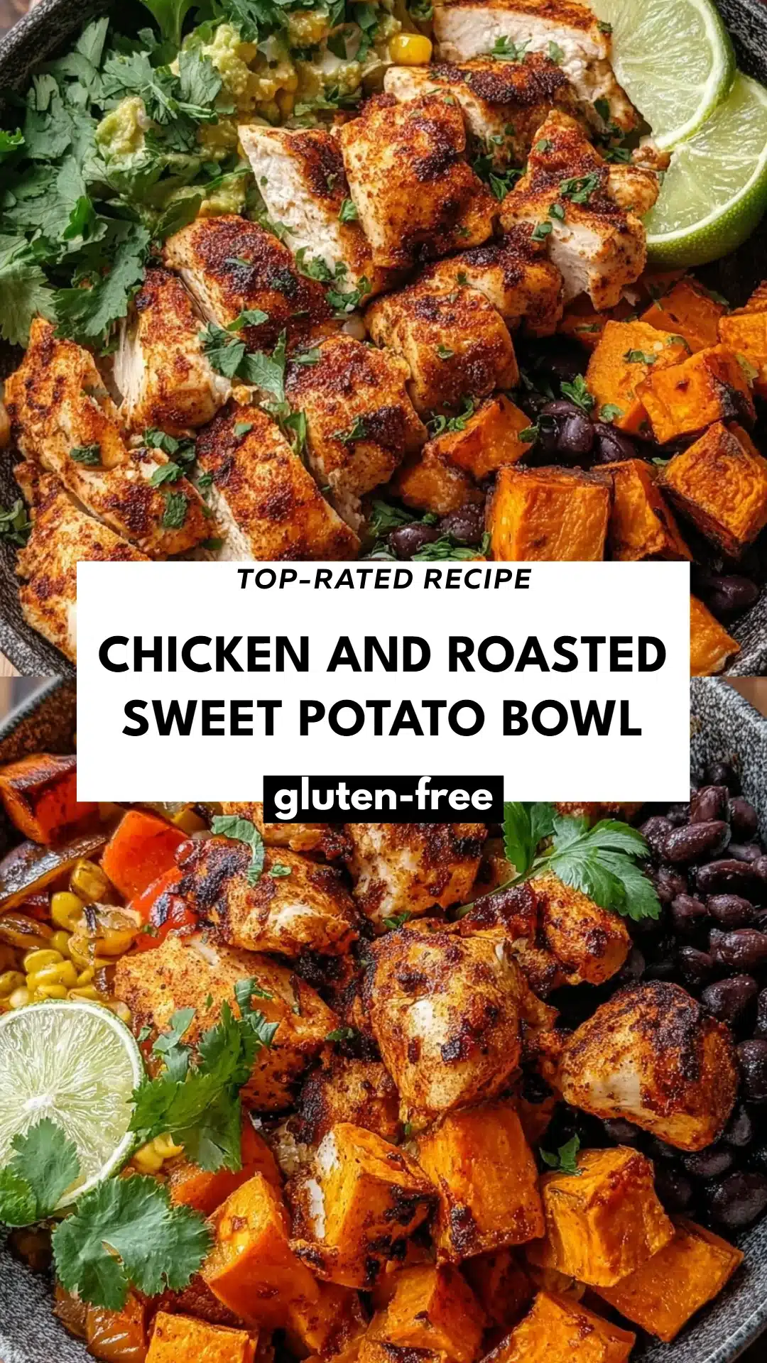 Chicken and Roasted Sweet Potato Bowl