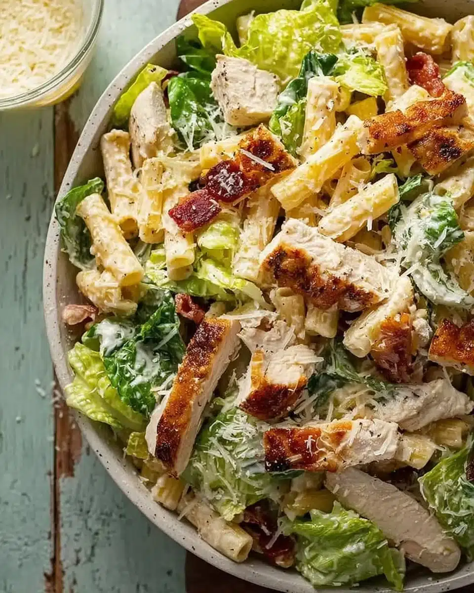 Creamy Chicken Caesar Pasta Salad for Fresh Flavor Bliss