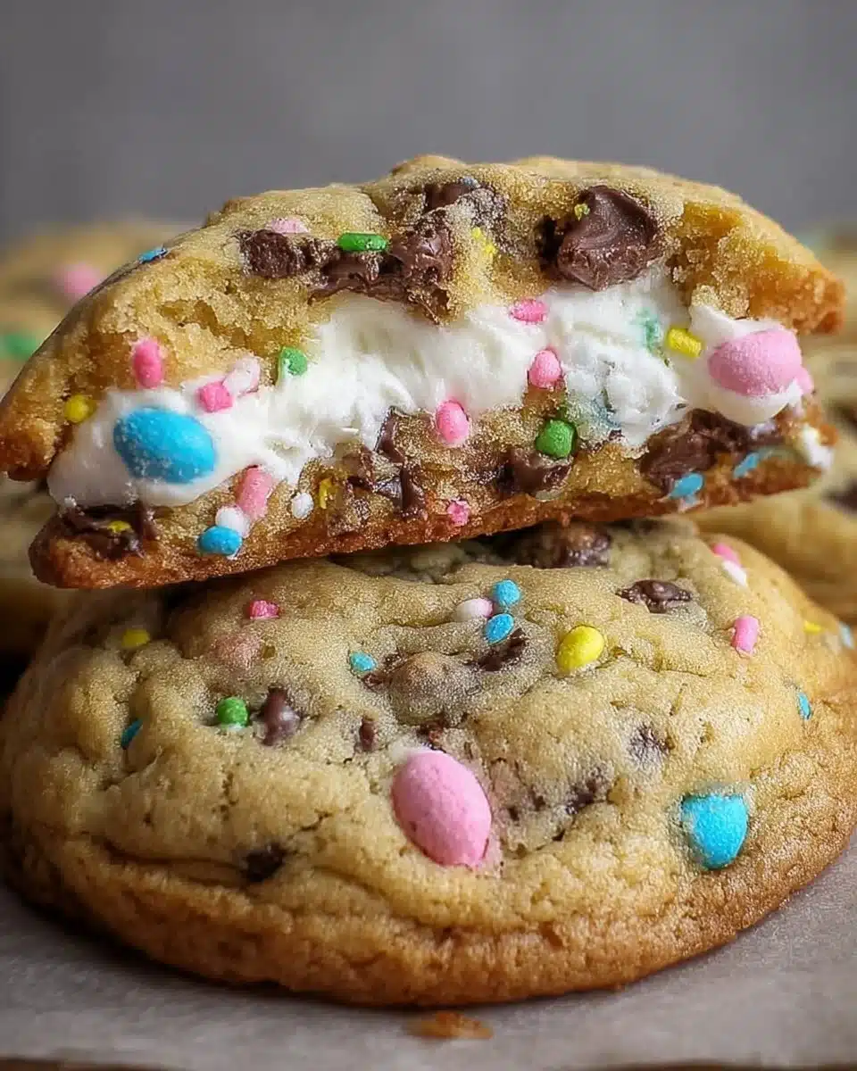 Chocolate Chip Peep Stuffed Easter Cookies
