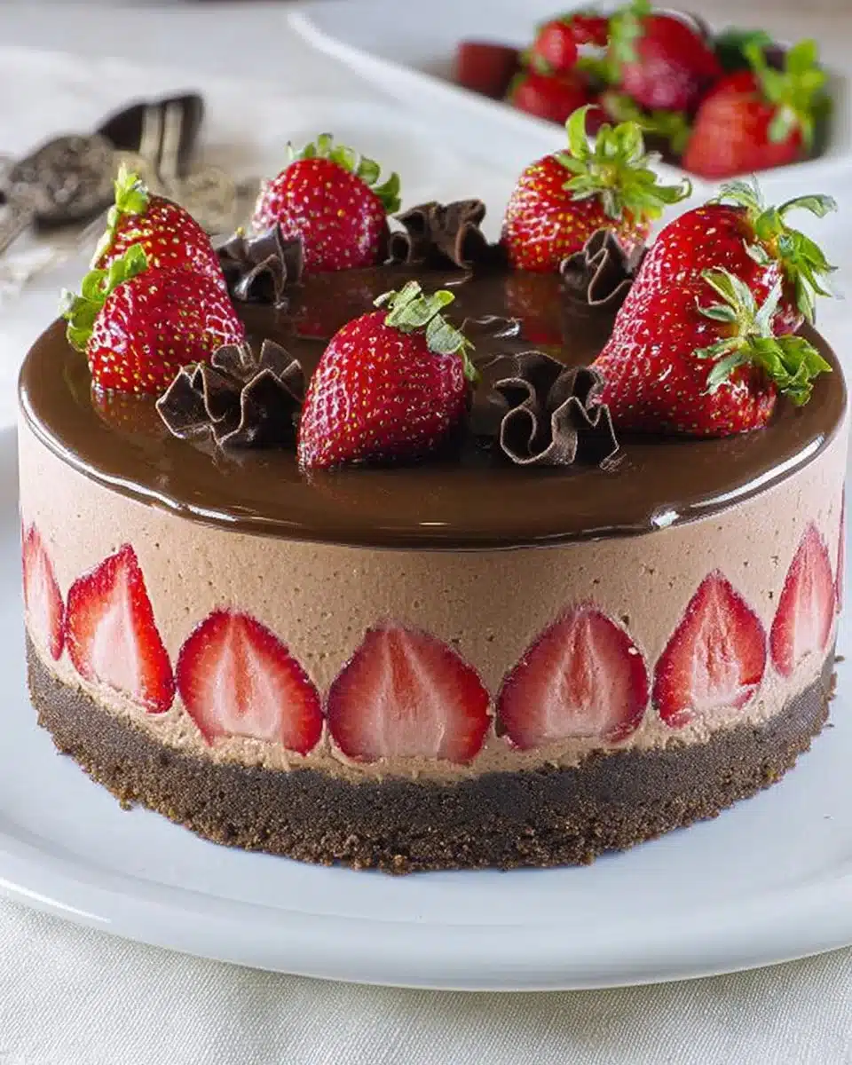 Chocolate Strawberry Mousse Cake Parfaits