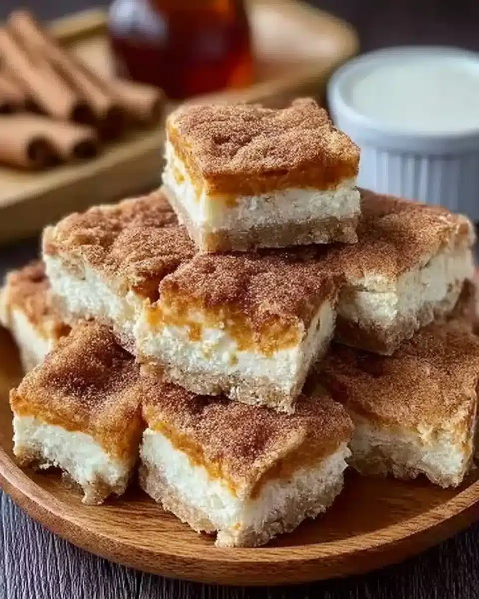 Simple Churro Cheesecake Bars