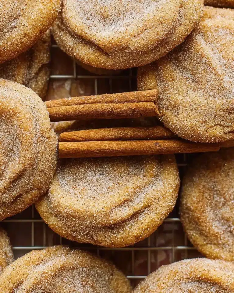 Plate of freshly baked Churro Cookies with cinnamon sugar topping