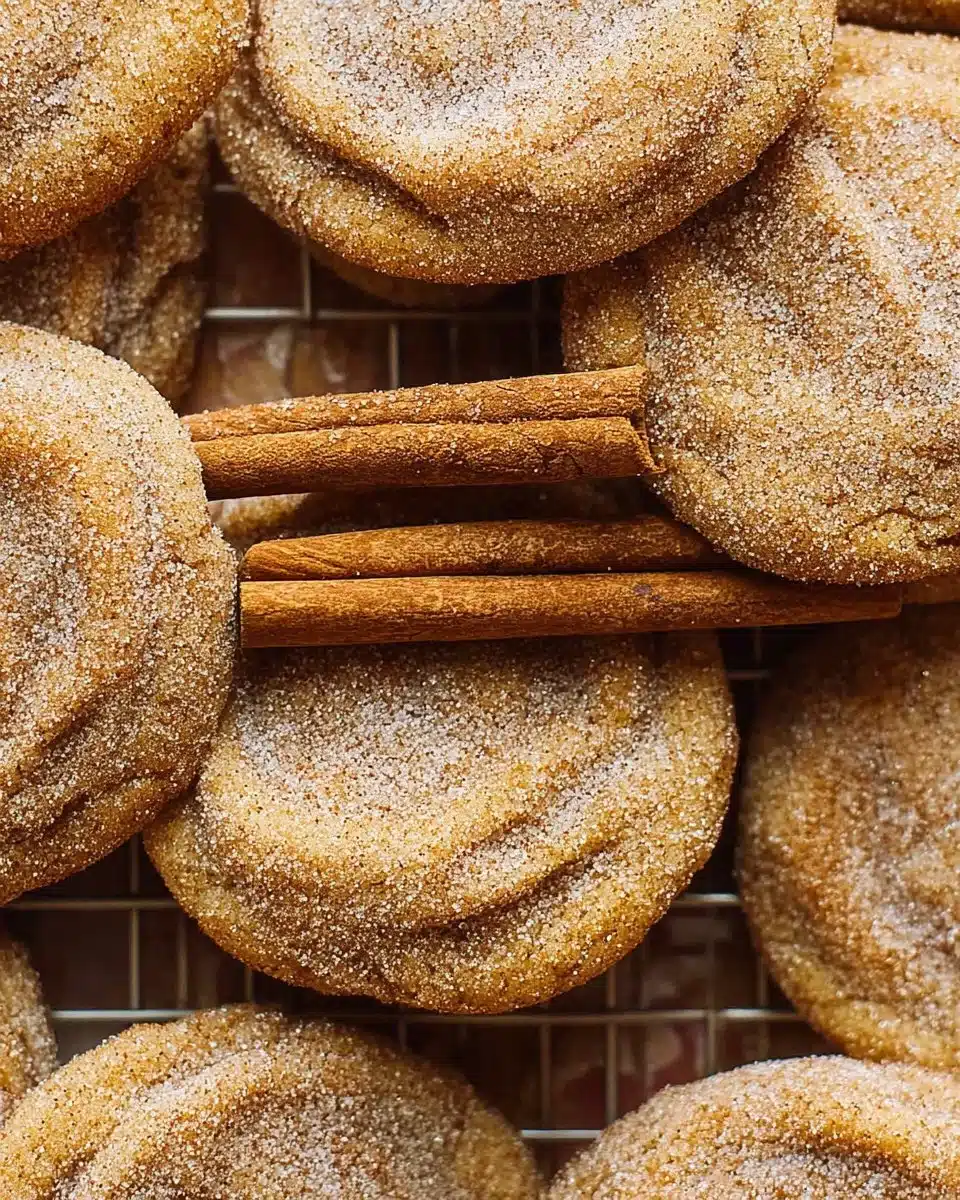 Plate of freshly baked Churro Cookies with cinnamon sugar topping