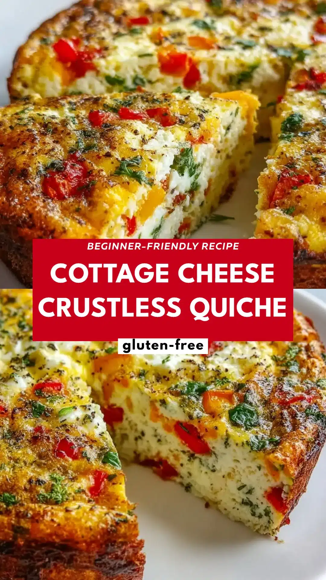 Cottage Cheese Crustless Quiche