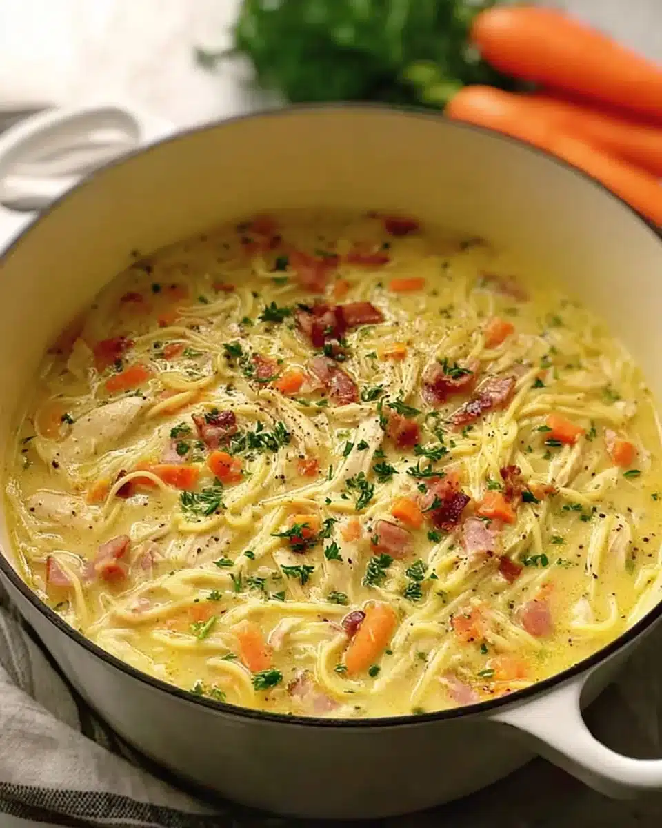 Irresistibly Creamy Crack Chicken Noodle Soup You'll Love