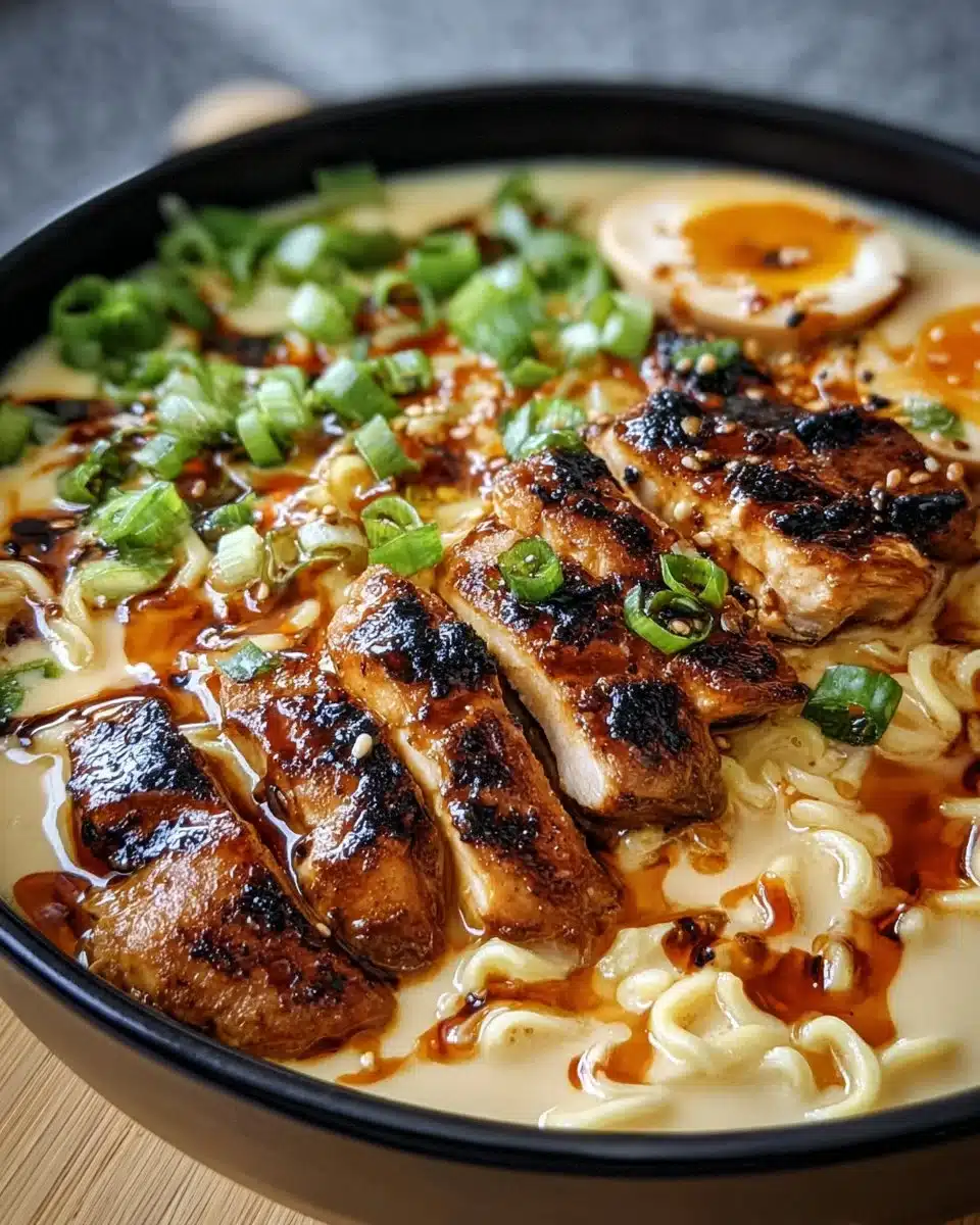 Creamy Garlic Chicken Ramen