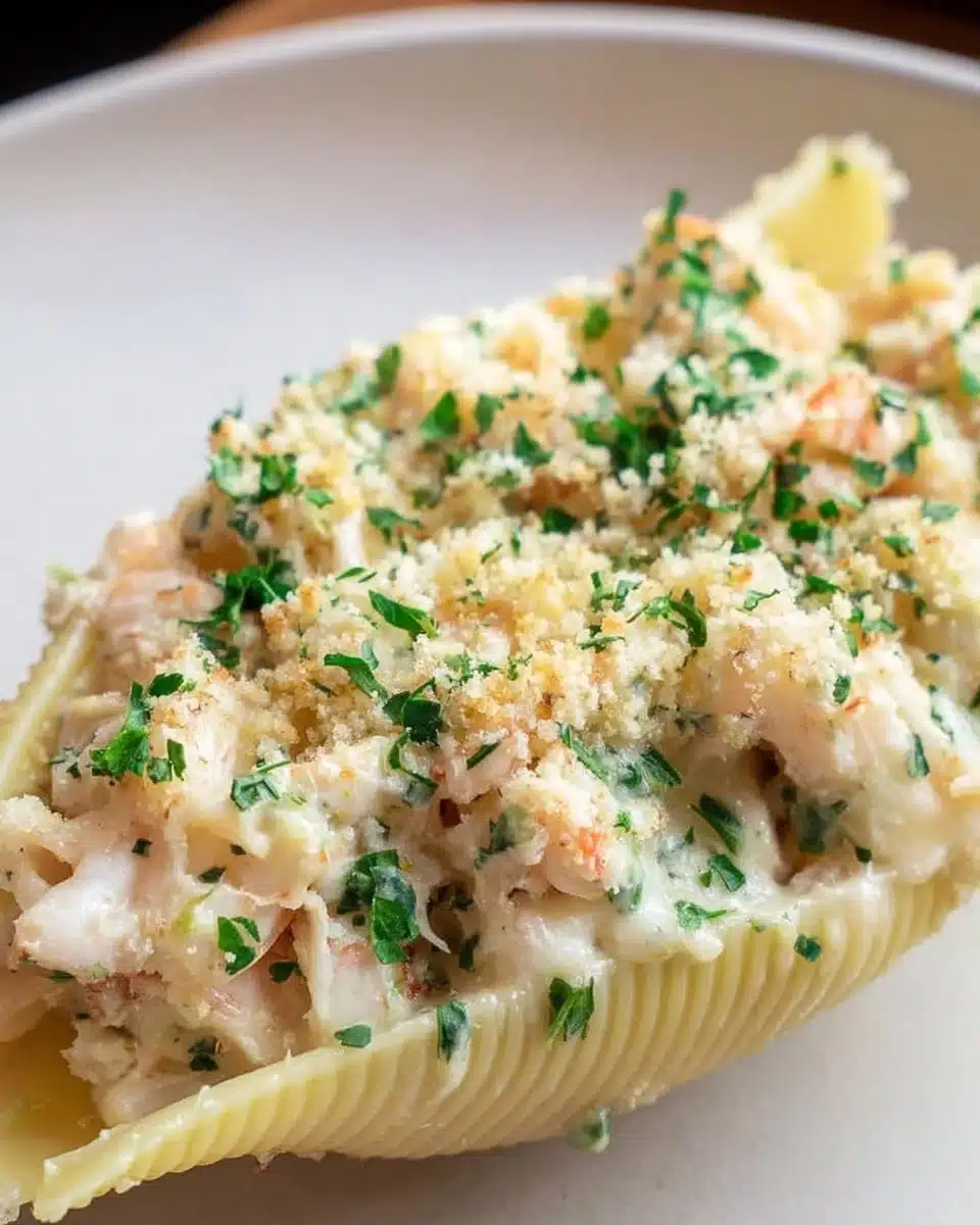 Creamy Seafood Stuffed Shells