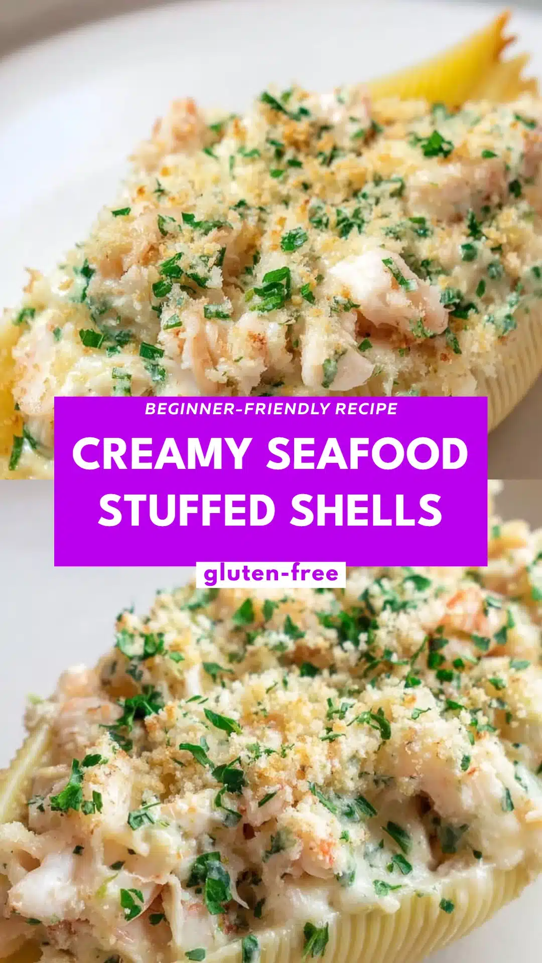 Creamy Seafood Stuffed Shells