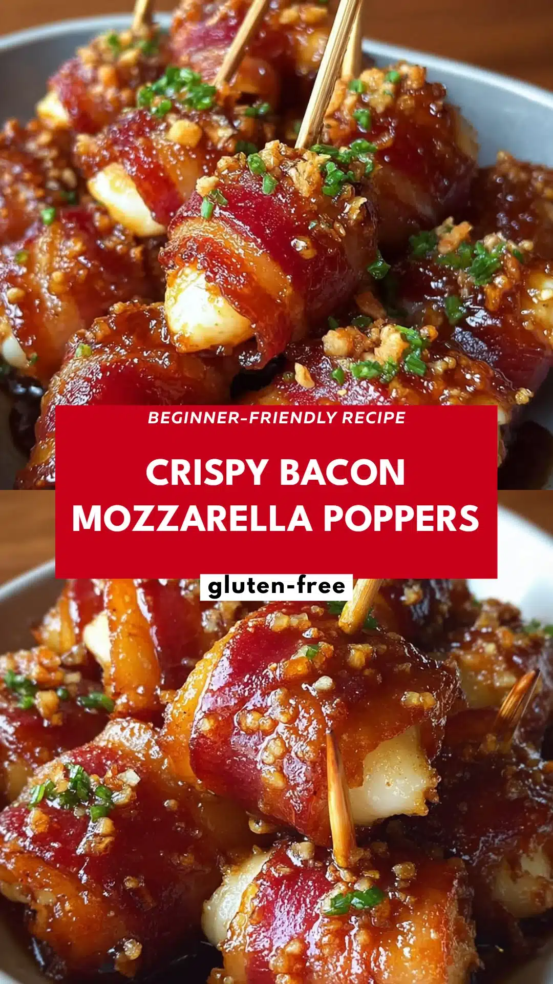 Crispy Bacon Mozzarella Poppers