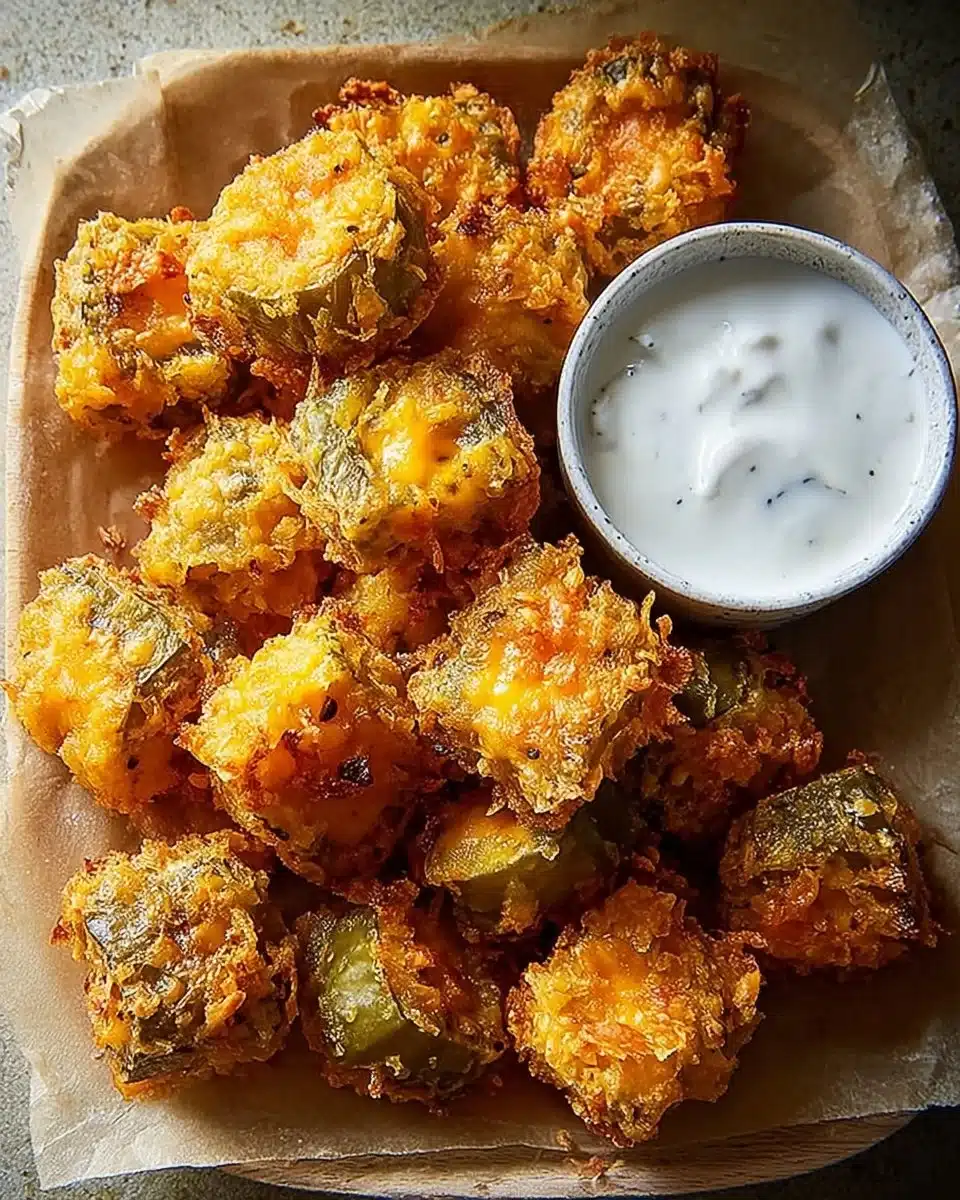 Crispy Pickle Cheese Bites